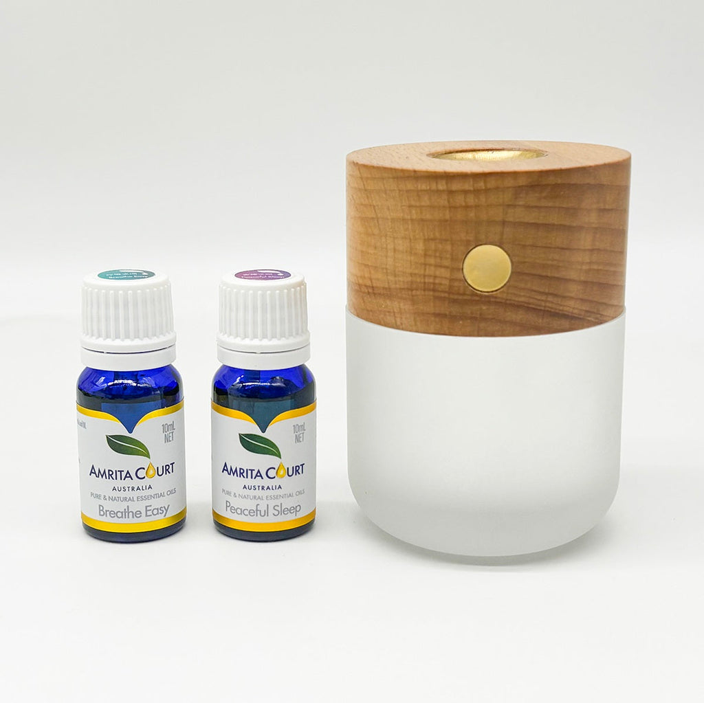 🌙 Sleep Ritual Bundle | Moonlight Diffuser + Deep Rest Blends