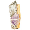 Sage Bundle W/ Gemstone And Palo Santo: Rose Quartz